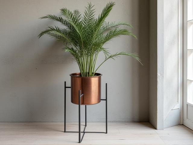 金属作家によるオーダーメイドのプランタースタンド