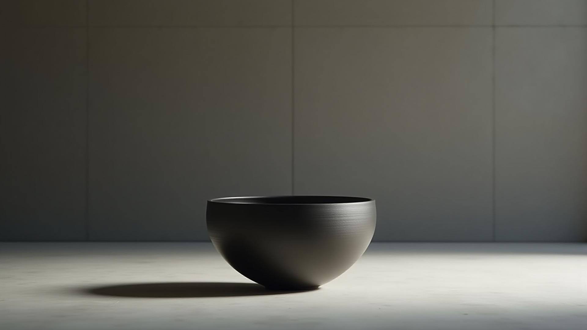 ミニマルな空間に置かれた美しいデザイナーズポット