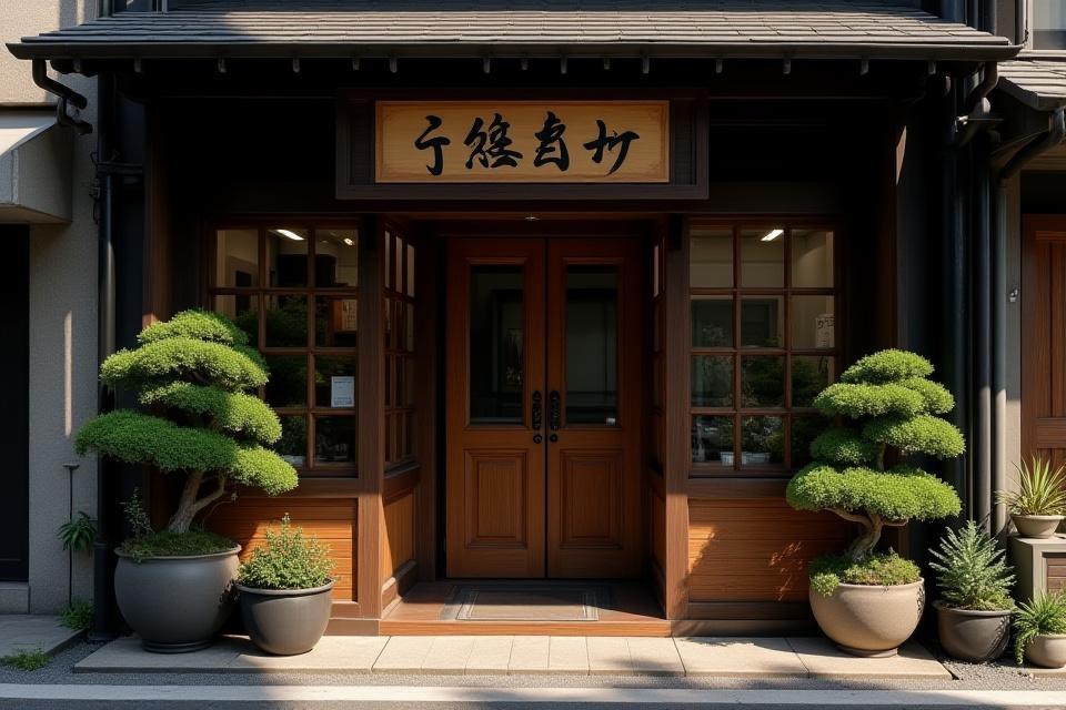 大阪・中央区の日本庭園店舗外観