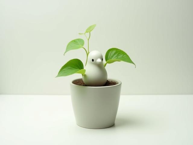 鳥の形をした可愛い自動給水器「ミズヤリドリ」