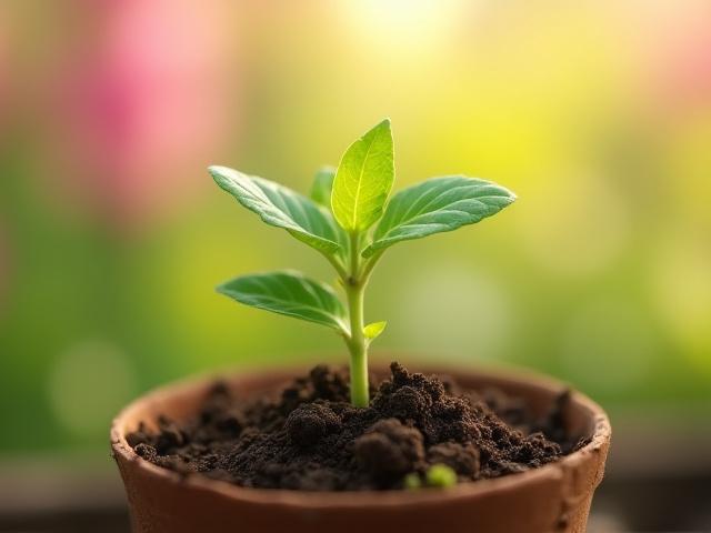 美しい日本の桜の苗。春に可憐な花を咲かせる。